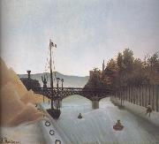 Henri Rousseau View of the Footbridge of Passy oil painting reproduction
